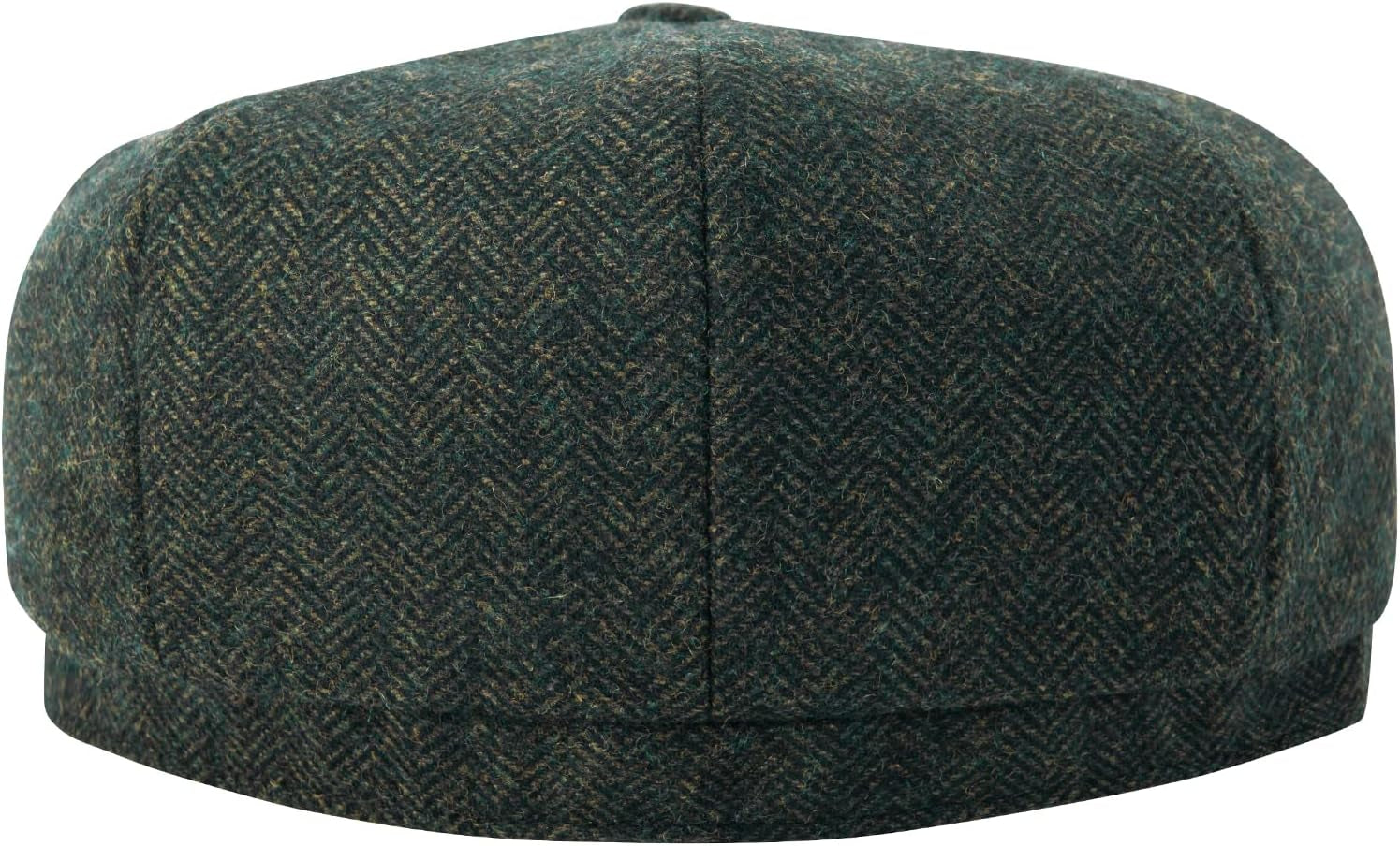 Men'S 8 Panel Wool Blend Newsboy Flat Cap Herringbone Tweed Hat