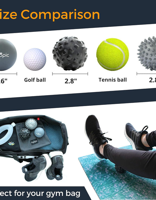 Load image into Gallery viewer, Massage Ball Set - for Deep Tissue Muscle Recovery, Myofascial Release, Trigger Point Therapy, Mobility, Plantar Fasciitis Relief - Eliminate Muscle Pain and Tension in Your Back Neck Foot
