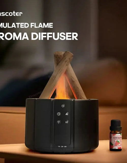 Load image into Gallery viewer, Simulated Flame Aroma Diffuser Bonfire Air Humidifier Ultrasonic Cool Mist Maker Fogger LED Essential Oil Lamp Difusor
