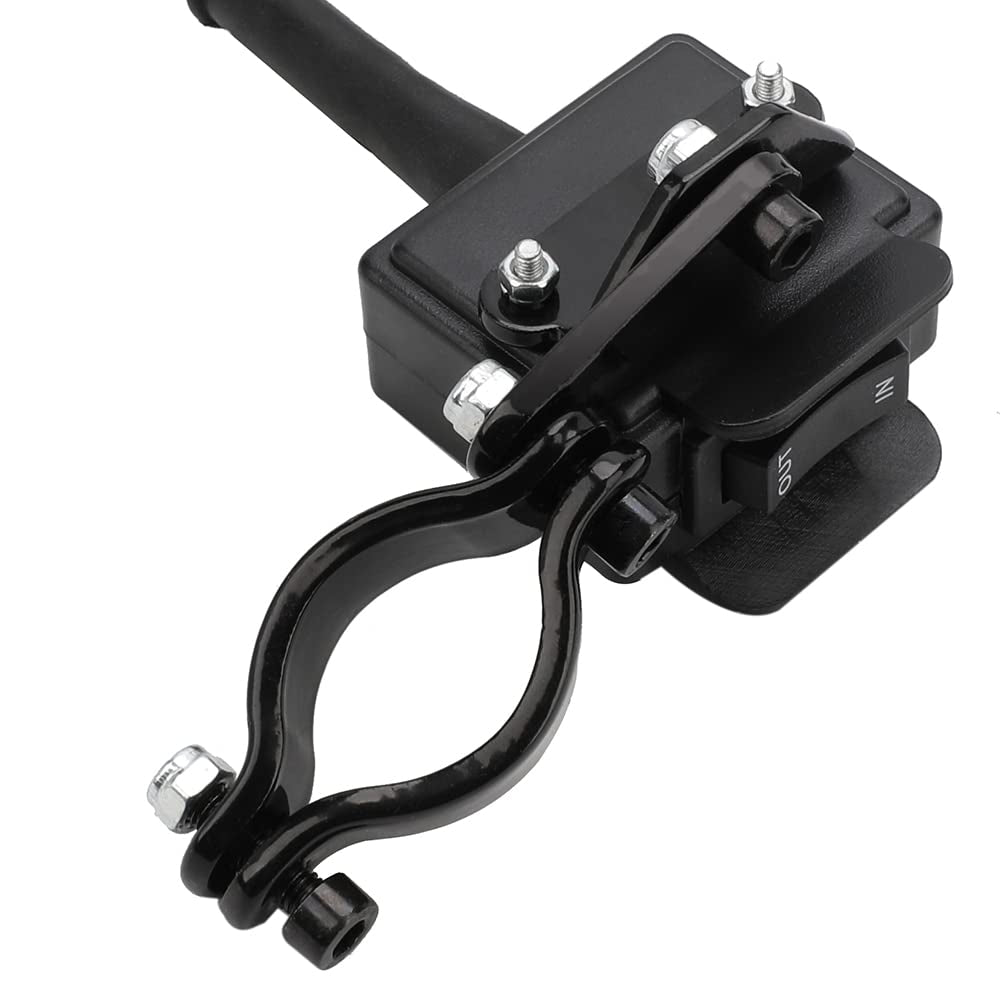 Winch Switch for ATV UTV Polaris Sportsman RZR Warn Badlands Arctic Cat Champion KFI Ramsey Master Lock 4 Wheeler 12 Volt Toggle Winch Rocker Thumb Switch Handlebar Control Line Mounting Bracket Kit