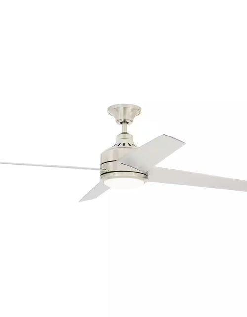 Load image into Gallery viewer, Mercer 52 In. LED Indoor Brushed Nickel Ceiling Fan with Light Kit and Remote Control
