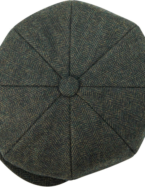 Load image into Gallery viewer, Men&#39;S 8 Panel Wool Blend Newsboy Flat Cap Herringbone Tweed Hat
