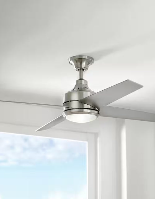 Load image into Gallery viewer, Mercer 52 In. LED Indoor Brushed Nickel Ceiling Fan with Light Kit and Remote Control
