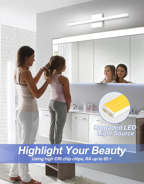 Load image into Gallery viewer, LED Vanity Lights Bar 24 Inch Bathroom Light Fixtures 14W IP44 over Mirror Lighting Indoor Wall Sconces Modern Cool White 6000K for Washroom
