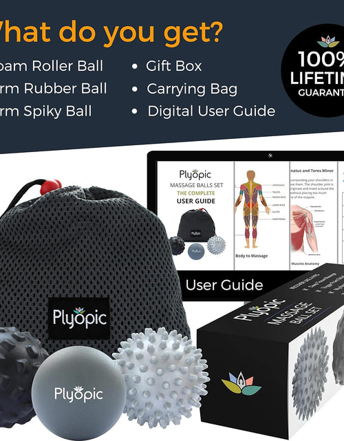 Load image into Gallery viewer, Massage Ball Set - for Deep Tissue Muscle Recovery, Myofascial Release, Trigger Point Therapy, Mobility, Plantar Fasciitis Relief - Eliminate Muscle Pain and Tension in Your Back Neck Foot
