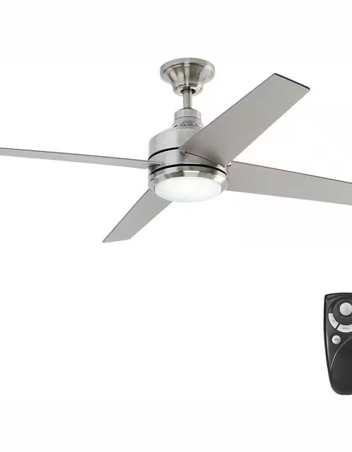 Load image into Gallery viewer, Mercer 52 In. LED Indoor Brushed Nickel Ceiling Fan with Light Kit and Remote Control
