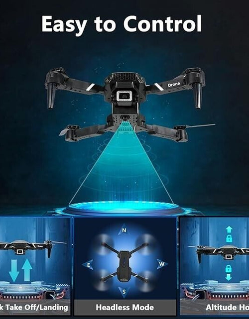 Load image into Gallery viewer, Mini Drone with Camera HD 1080P Foldable Quadcopter with 3 Batteries - Black
