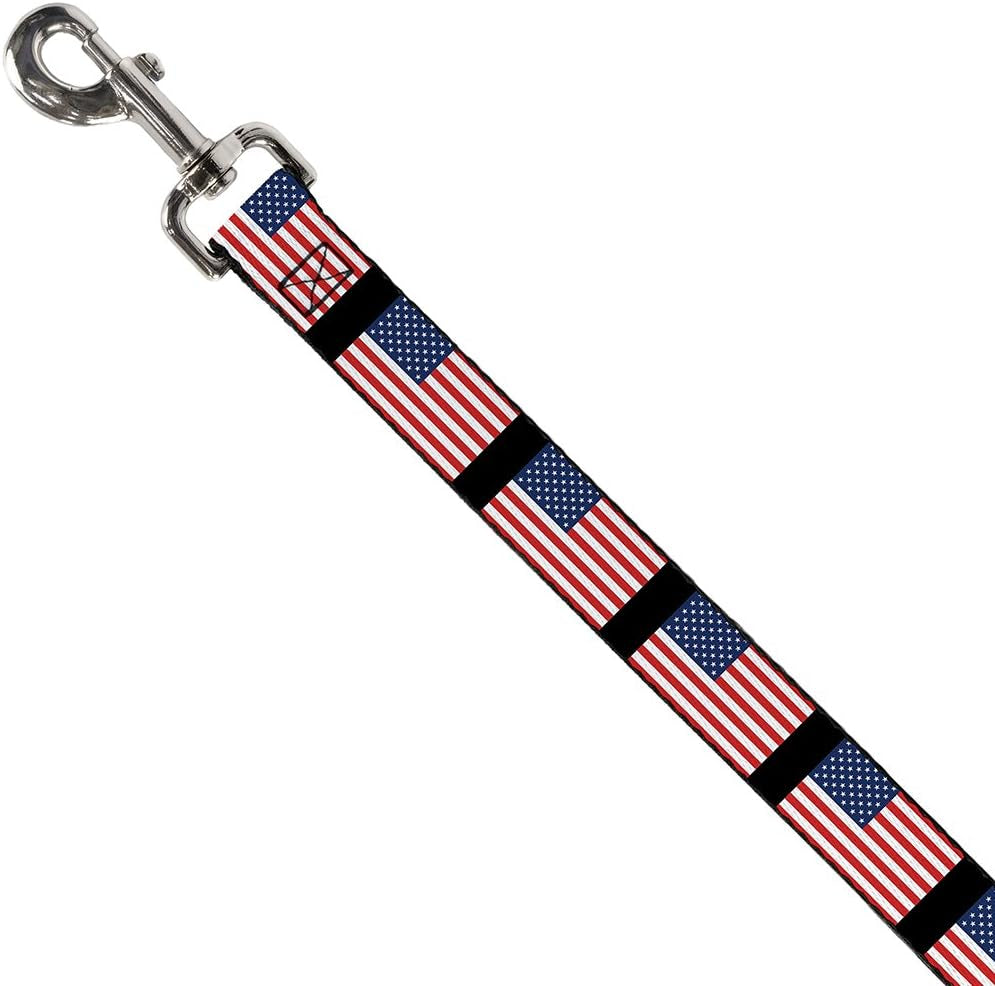 Pet Leash - United States Flags - 4 Feet Long - 1.5" Wide